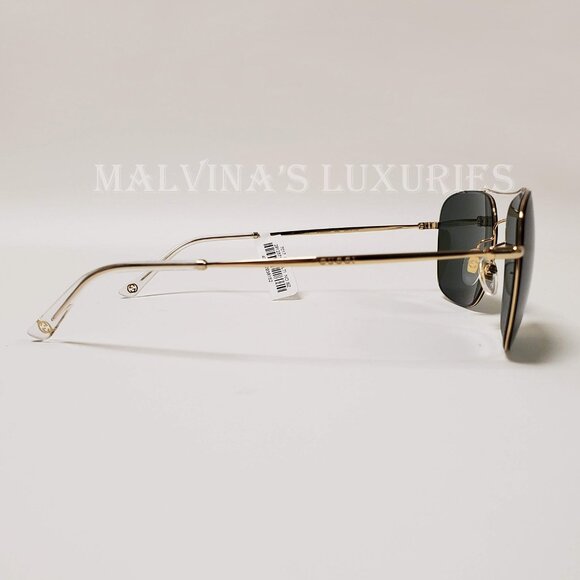 GUCCI SUNGLASSES GG0503S 003 MENS GOLD METAL AVIATOR INTERLOCKING G LOGO - Picture 5 of 12